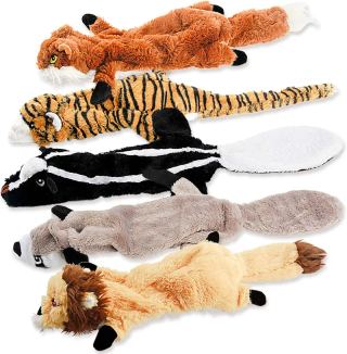 Squeaky Plush Dog Toys - Chewing Bundle